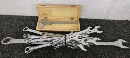 Assorted Wrenches & Caliper