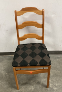 Foldable Wood Cushioned Chair