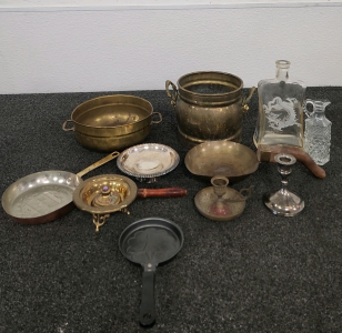 Assorted Brass/Glass Collectibles