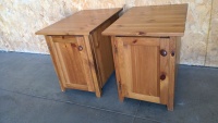 Pair of Knotty Pine Night Stands