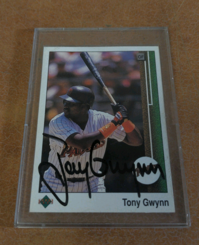 Autographed Tony Gwynn Card in Case