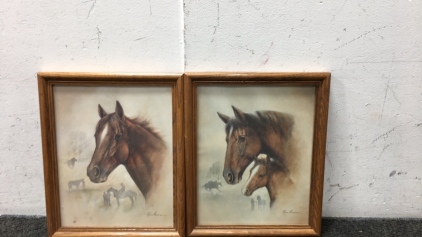 (2) Framed Horse Pictures