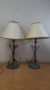 Pair of Arrow Theme Table Lamps