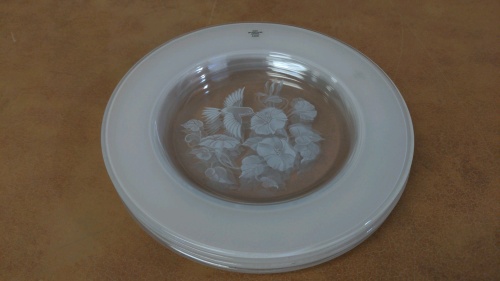 (4) Avon 8" Lead Crystal Plates