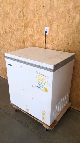 5.0 cu.ft. Chest Freezer on Wheeled Platform