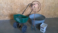 Scotts Spreader, 32"Spinning Sprinkler, Craftsman Hand Spreader, 25" Basin