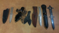 Throwing Knives w/Leather Sheaths