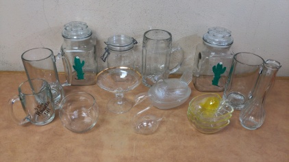 Glass Decor, Mugs, Canisters and More