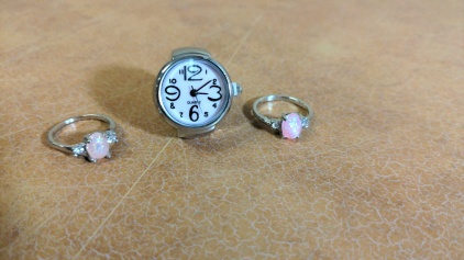 NEW Ring Watch, NEW Size 6 Rings