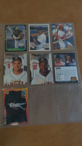 Baseball Cards: Canseco, Curtis, Jackson, Clemens/Mattingly, Greenwell