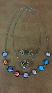 NEW Necklace/Earrings Set, NEW Planets Necklace