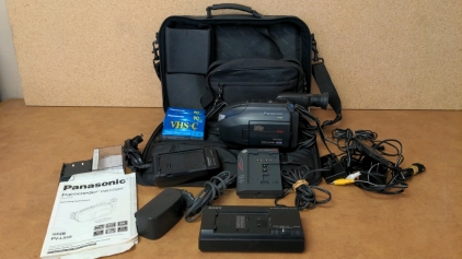 Vintage Panasonic Palmcorder Video Camera w/Accessories