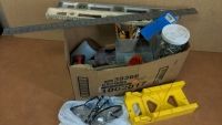 Box of Tools, Levels, Safety Glasses, Hardware