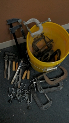 Bucket of Clamps