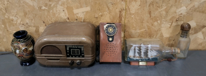 Vintage Radio. Six Transiistor, Ship In a Bottle & More