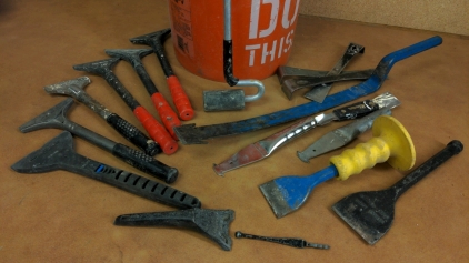 Bucket of Tile Tools