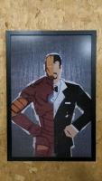 26x38 Framed Abstract Iron Man Print