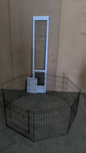 77½x15 Sliding Door Pet Door Insert, Portable Pet Fence