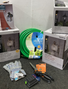 Porch Lights, Work Gloves, Shears and More