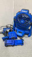 Kobalt Misting Fan and 1/2” Brushless Impact Wrench