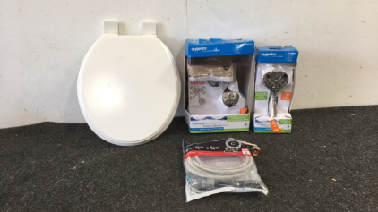 Toilet Seat, Shower Heads, Dishwasher Installation Kit