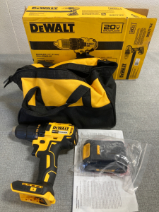 Dewalt 1/2” Drill Driver Kit- Tool, Battery and Bag- No Charger