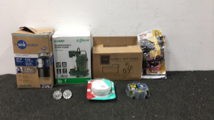 Food Waste Disposer, Sump Pump, Ice Maker And More