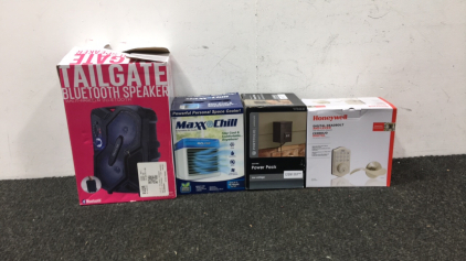 Bluetooth Speaker, Max Chill Air Cooler, Power Pack, Digital Deadbolt