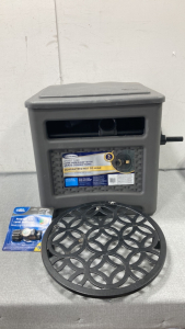 Suncast Hose Hideaway - Blue Rhino Propane Gas Leveler -Pot Holder Kart Missing a Wheel