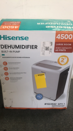 Hisense 4500 Sq ft Dehumidifier With Built in Pump