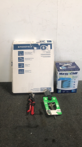 (1) Maxx Chill Personal Space Cooler (1) Mansfield Round Toilet Seat (1) Pair Craftsman Angle Snips (1) Orbit Large Lawn Sprinkler