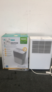 Hisense 1500 Sq Ft Dehumidifier With Slide Out Bucket