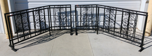 (4) Pieces Modular Angled Metal Railing