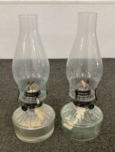 Pair Of Vintage Oil Lamps