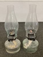 Pair Of Vintage Oil Lamps