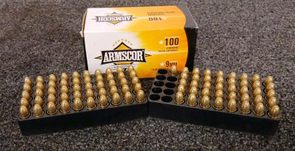 Partial Box of Armscor 9mm Ammo