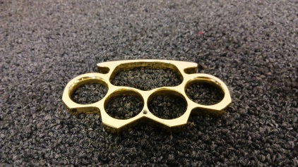 Brass Knuckle Guard Paperweight