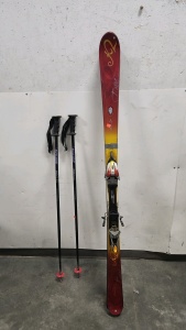 K2 I-Nine Ski's W/ Poles