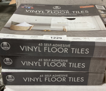 (3) Boxes Of Charcoal Colored Vinyl Floor Tiles