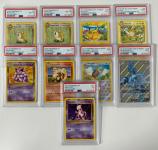 (9) Graded Pok&eacute;mon Cards