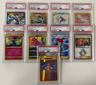 (9) Graded Pok&eacute;mon Cards
