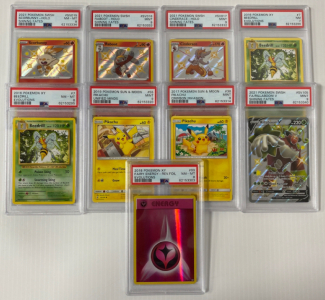 (9) Graded Pok&eacute;mon Cards