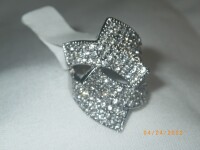 Silver Tone Designer Ring - size 5