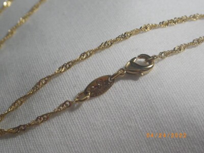 Dainty Gold Twist Chain 19"