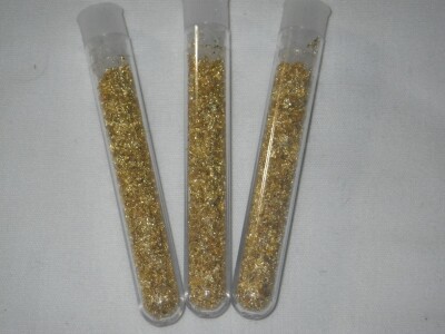 (3) Vials of Gold Flake