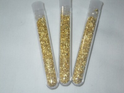 (3) Vials of Gold Flake