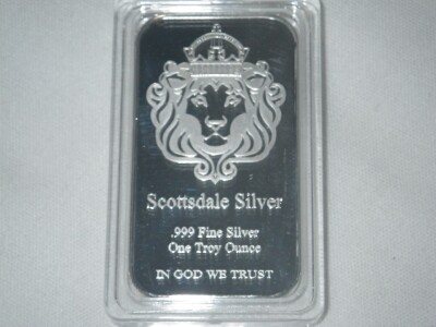 1 oz Silver Bar by Scottsdale Mint