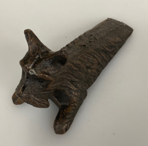 Vintage Cast Iron Schnauzer Door Stopper