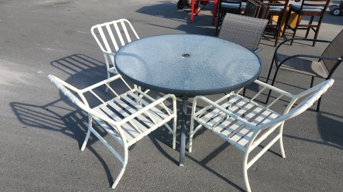 Patio Table W/ Assorted Chairs