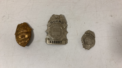 (3) Vintage Badges